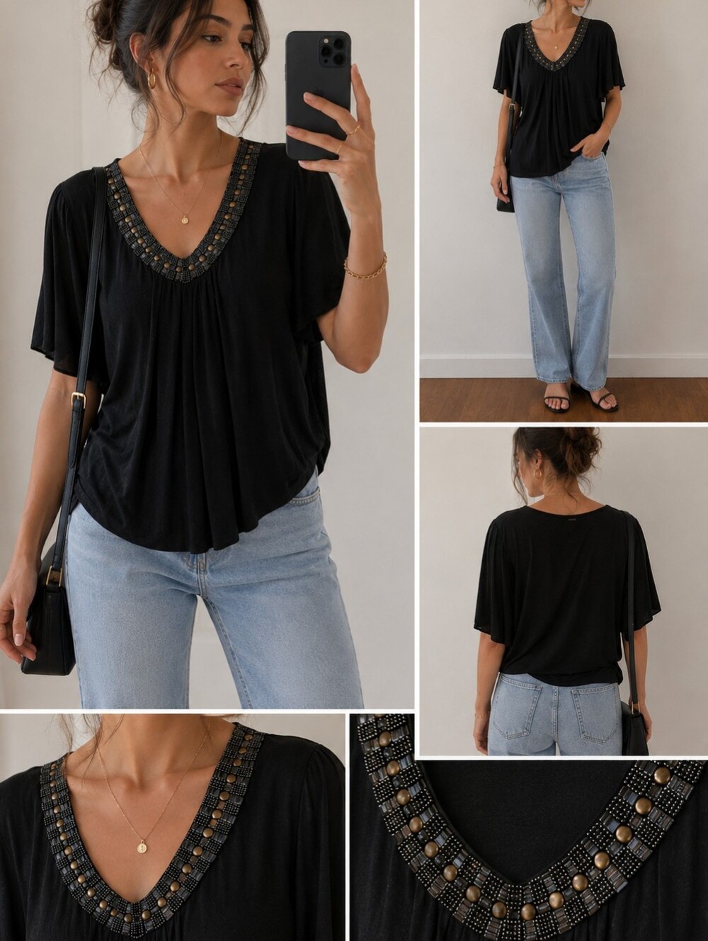 Gemstone Batwing Blouse